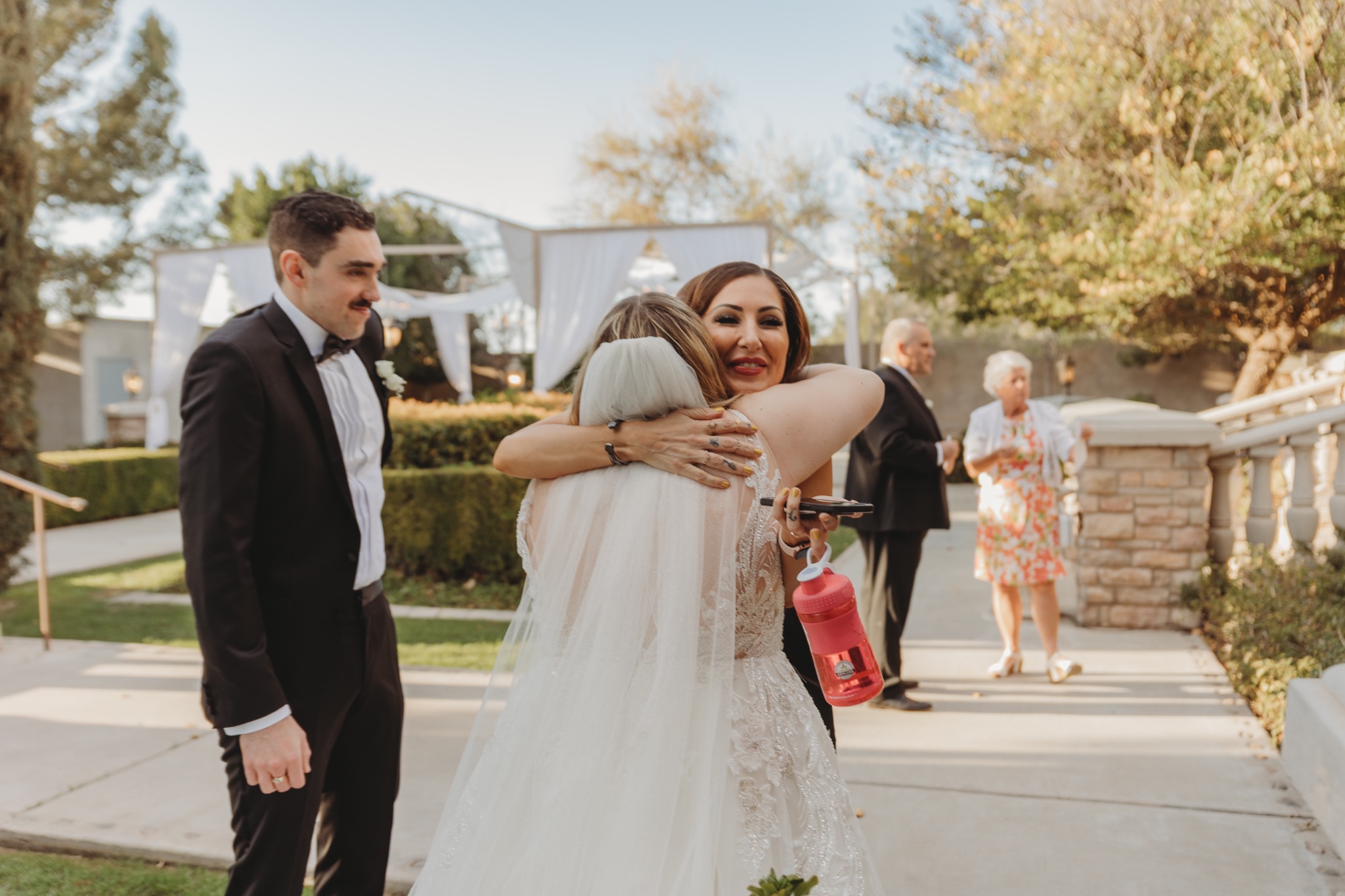 Wedding photographer documenting a celebration